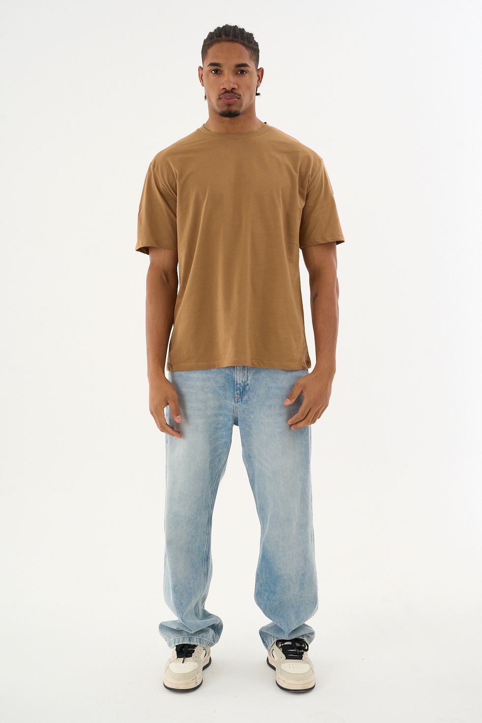 Erkek %100 Organik Pamuklu Yumuşak Dokulu Comfort Fit Bisiklet Yakalı T-shirt