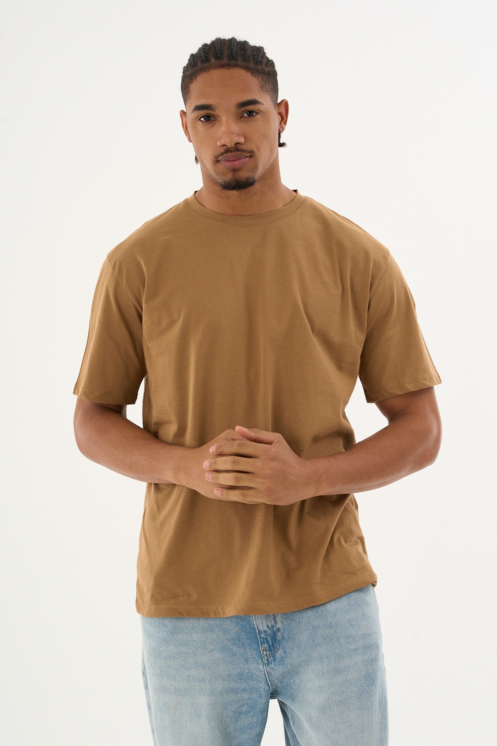 Erkek %100 Organik Pamuklu Yumuşak Dokulu Comfort Fit Bisiklet Yakalı T-shirt