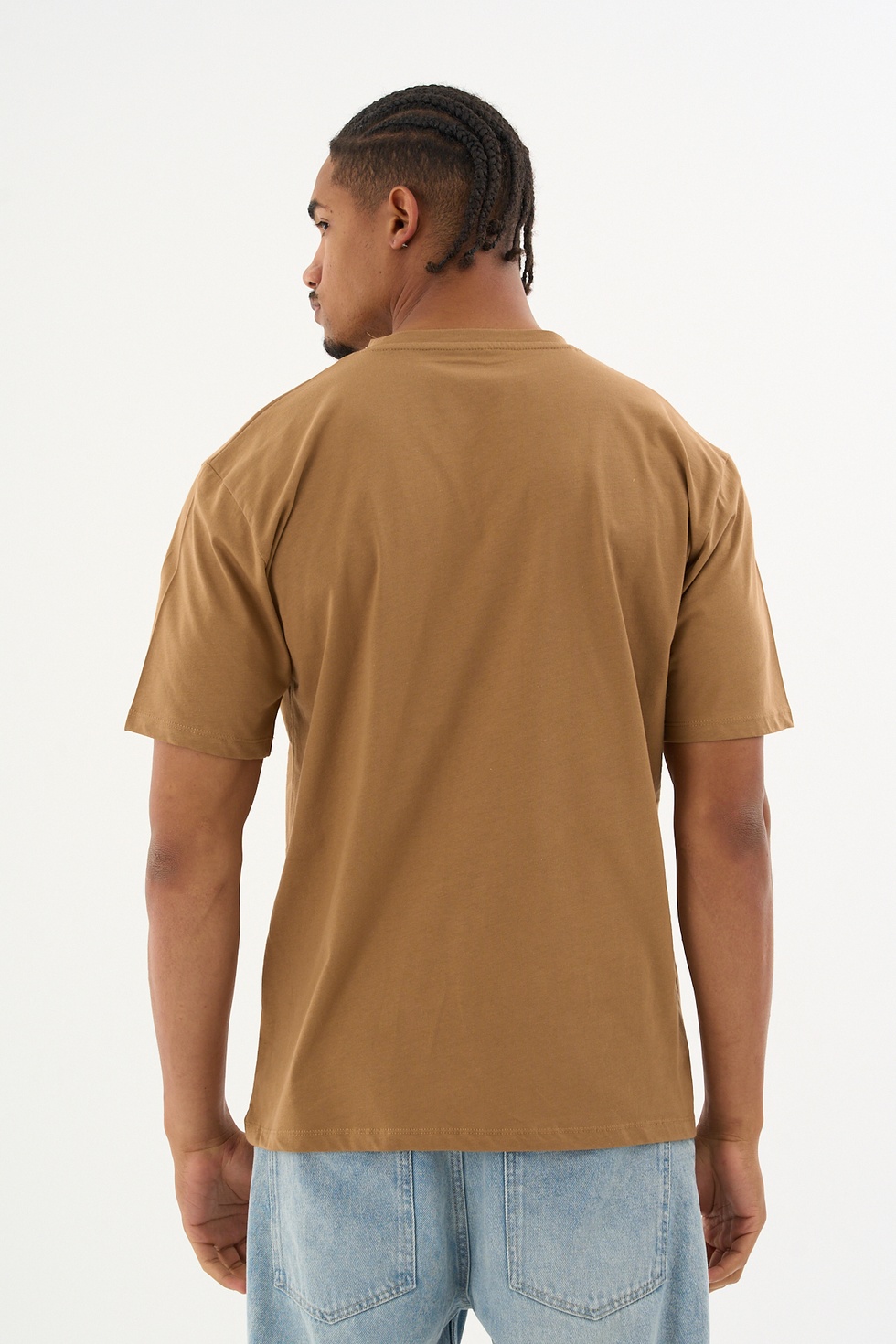 Erkek %100 Organik Pamuklu Yumuşak Dokulu Comfort Fit Bisiklet Yakalı T-shirt