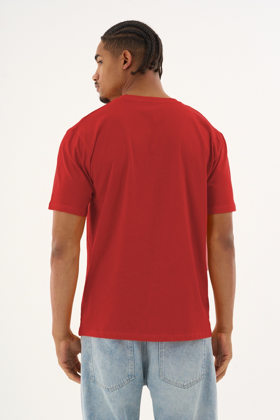 Erkek %100 Organik Pamuklu Yumuşak Dokulu Comfort Fit Bisiklet Yakalı T-shirt