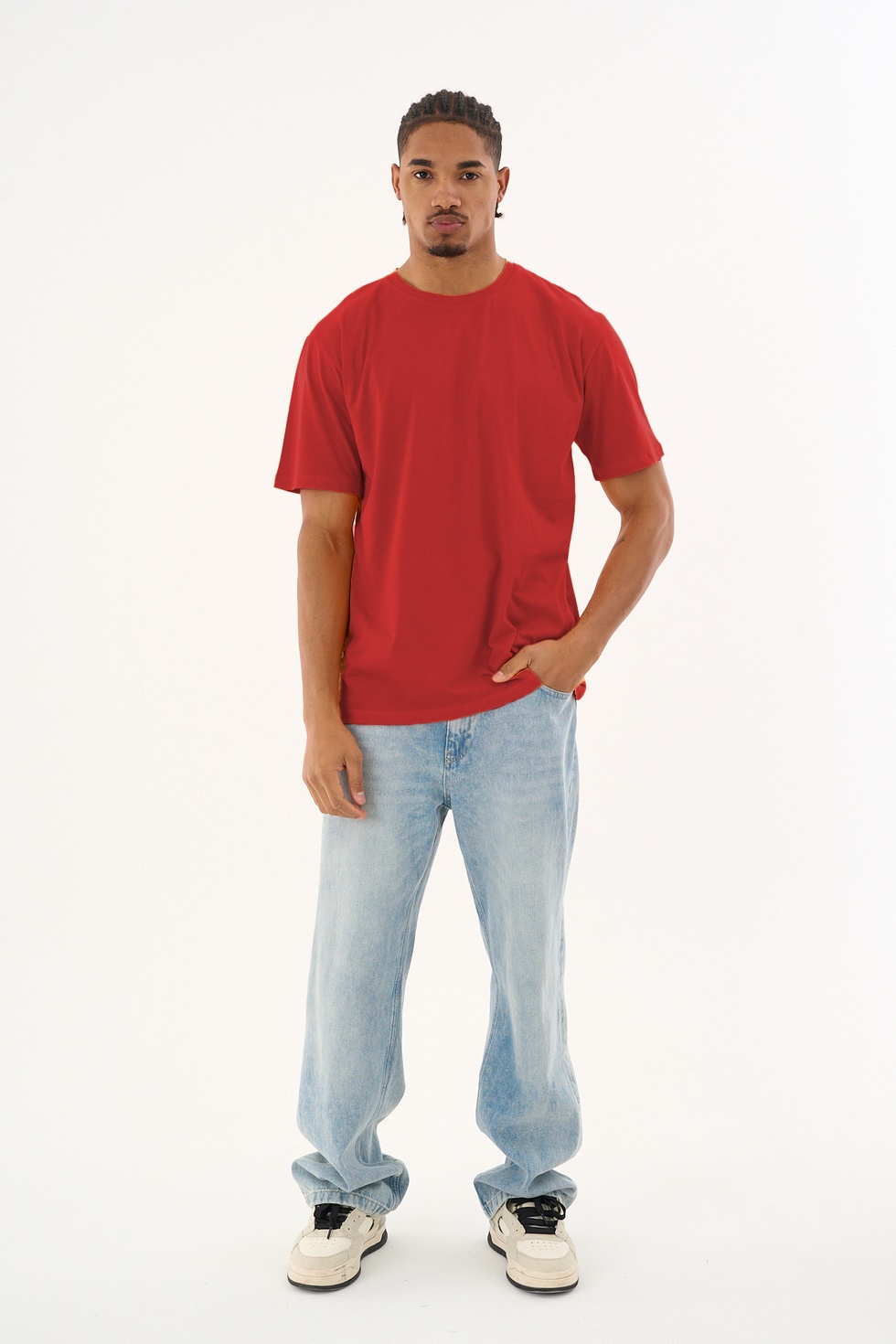 Erkek %100 Organik Pamuklu Yumuşak Dokulu Comfort Fit Bisiklet Yakalı T-shirt