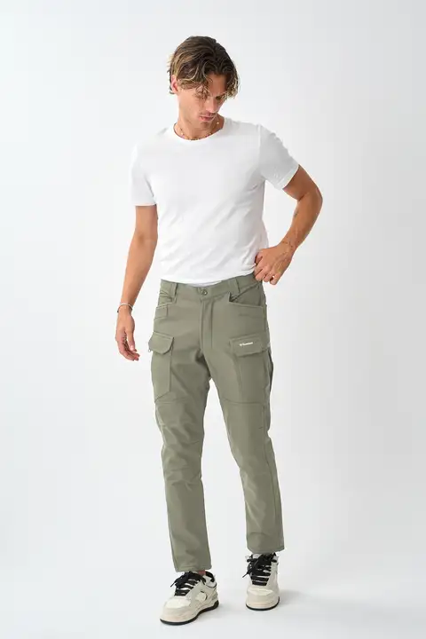 Bej Soft Shell Rüzgar, Su & Soğuk Geçirmez İçi Polarlı Kışlık Taktik Pantolon E218--M