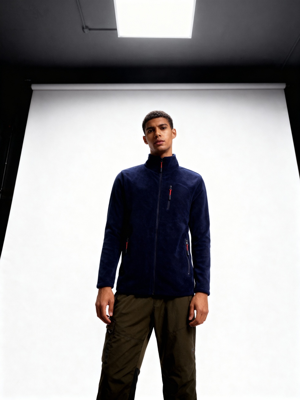 Erkek Extreme Rüzgar Geçirmez Cepli Outdoor Tam Fermuarlı Polar Ceket