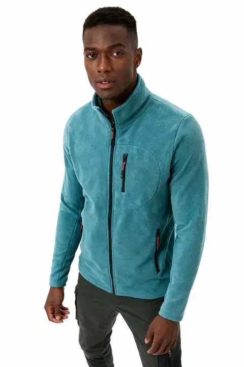 Çağla Erkek Extreme Rüzgar Geçirmez Cepli Outdoor Tam Fermuarlı Polar Ceket E223