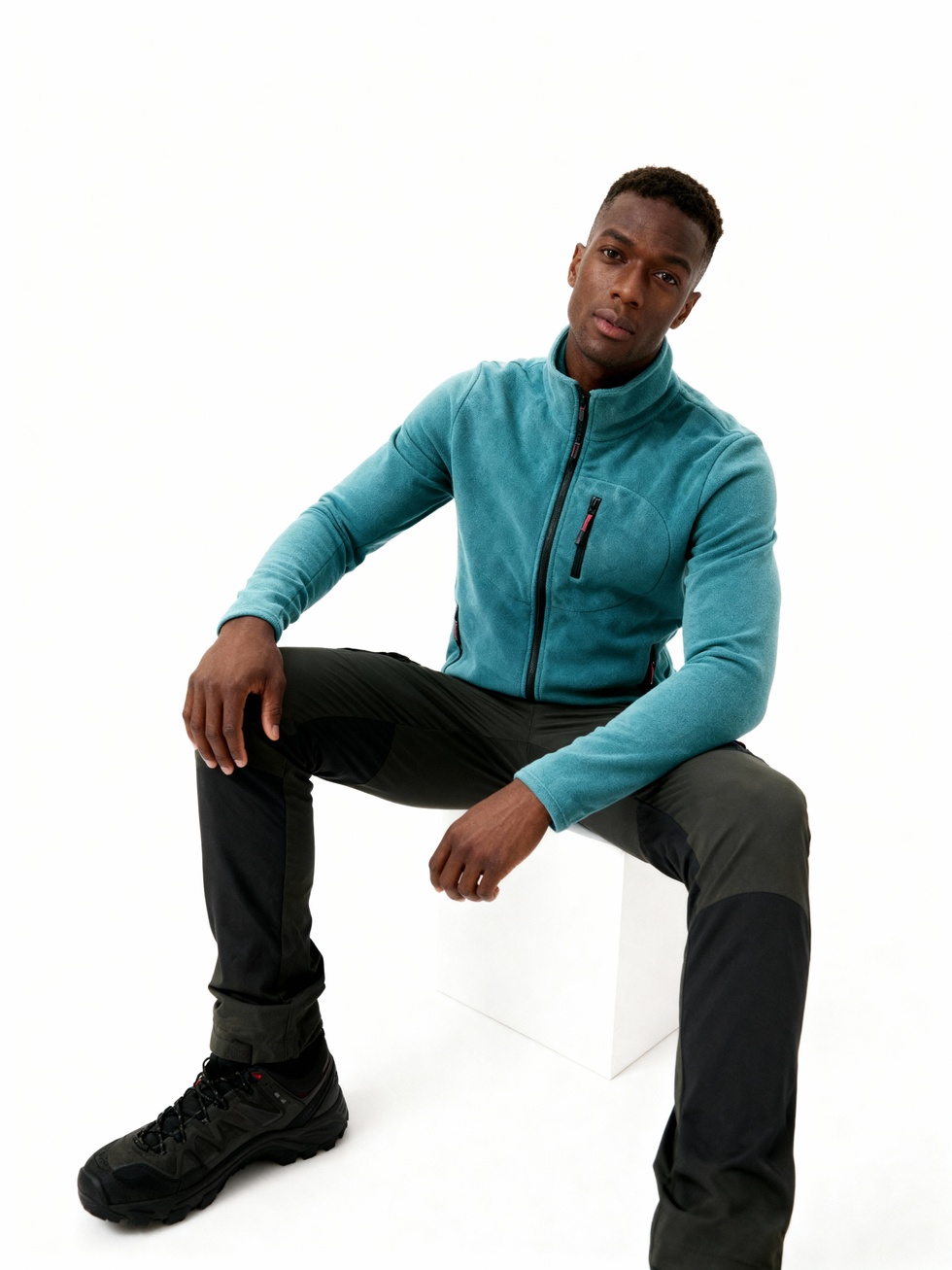 Erkek Extreme Rüzgar Geçirmez Cepli Outdoor Tam Fermuarlı Polar Ceket