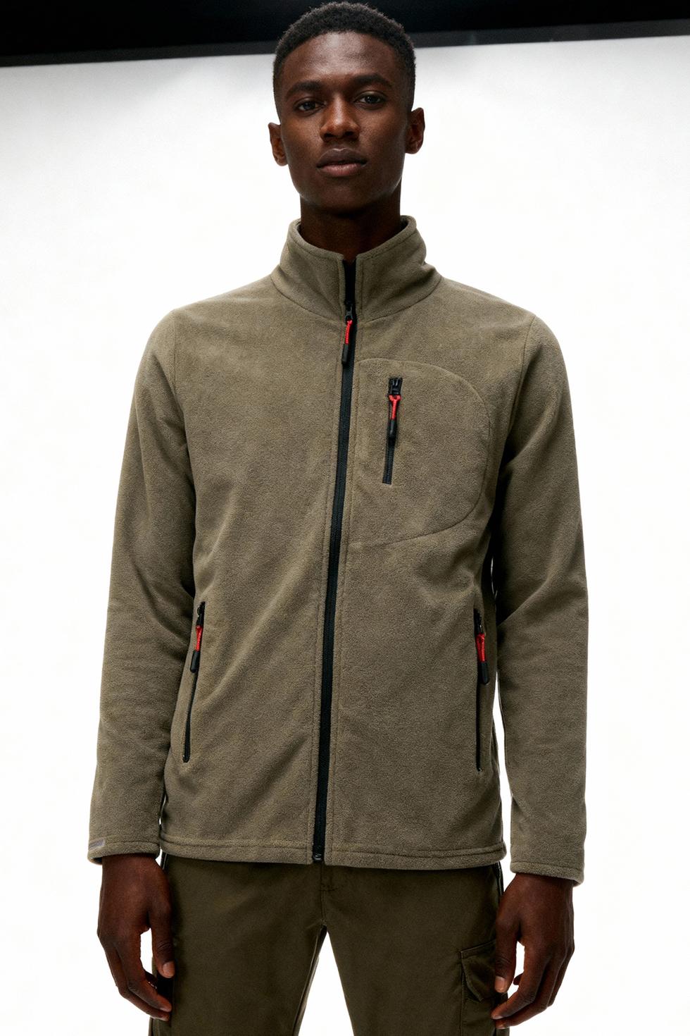 Erkek Extreme Rüzgar Geçirmez Cepli Outdoor Tam Fermuarlı Polar Ceket