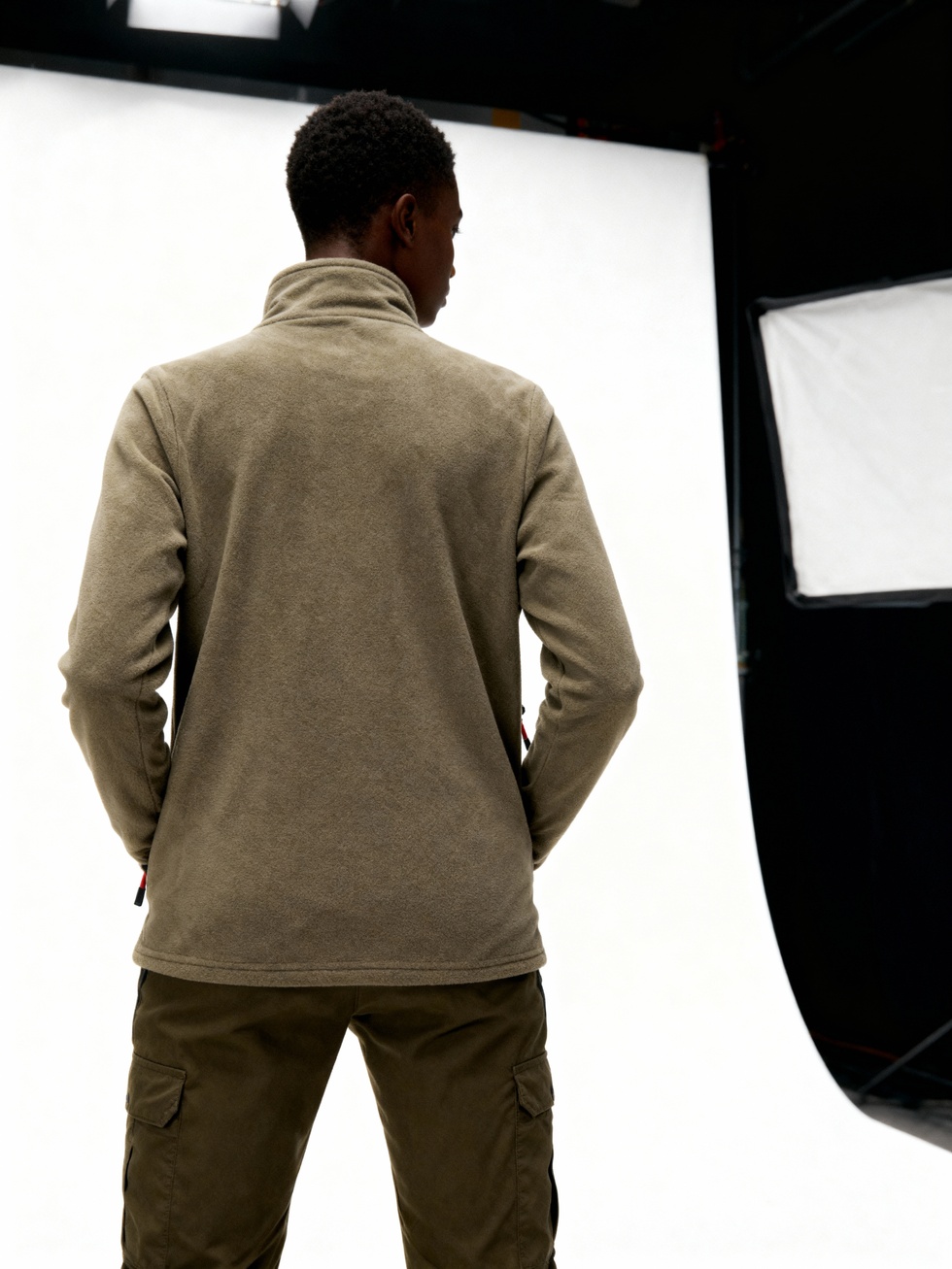 Erkek Extreme Rüzgar Geçirmez Cepli Outdoor Tam Fermuarlı Polar Ceket