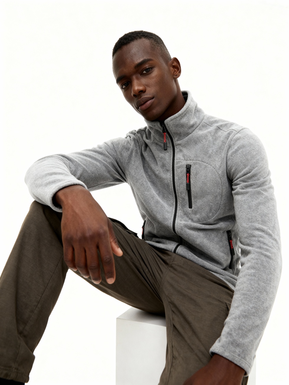 Erkek Extreme Rüzgar Geçirmez Cepli Outdoor Tam Fermuarlı Polar Ceket