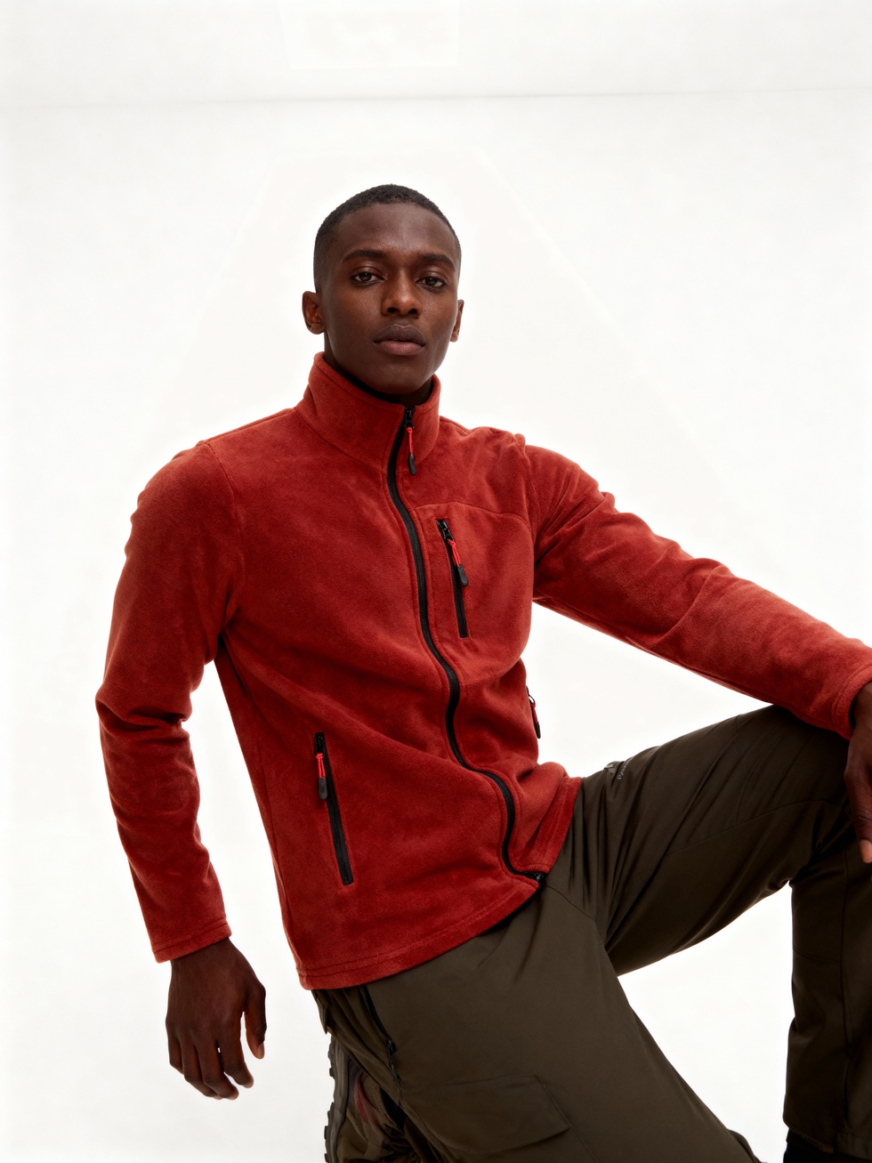 Erkek Extreme Rüzgar Geçirmez Cepli Outdoor Tam Fermuarlı Polar Ceket