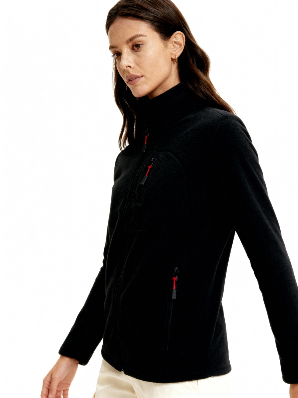 Kadın Extreme Rüzgar Geçirmez Cepli Outdoor Tam Fermuarlı Polar Ceket