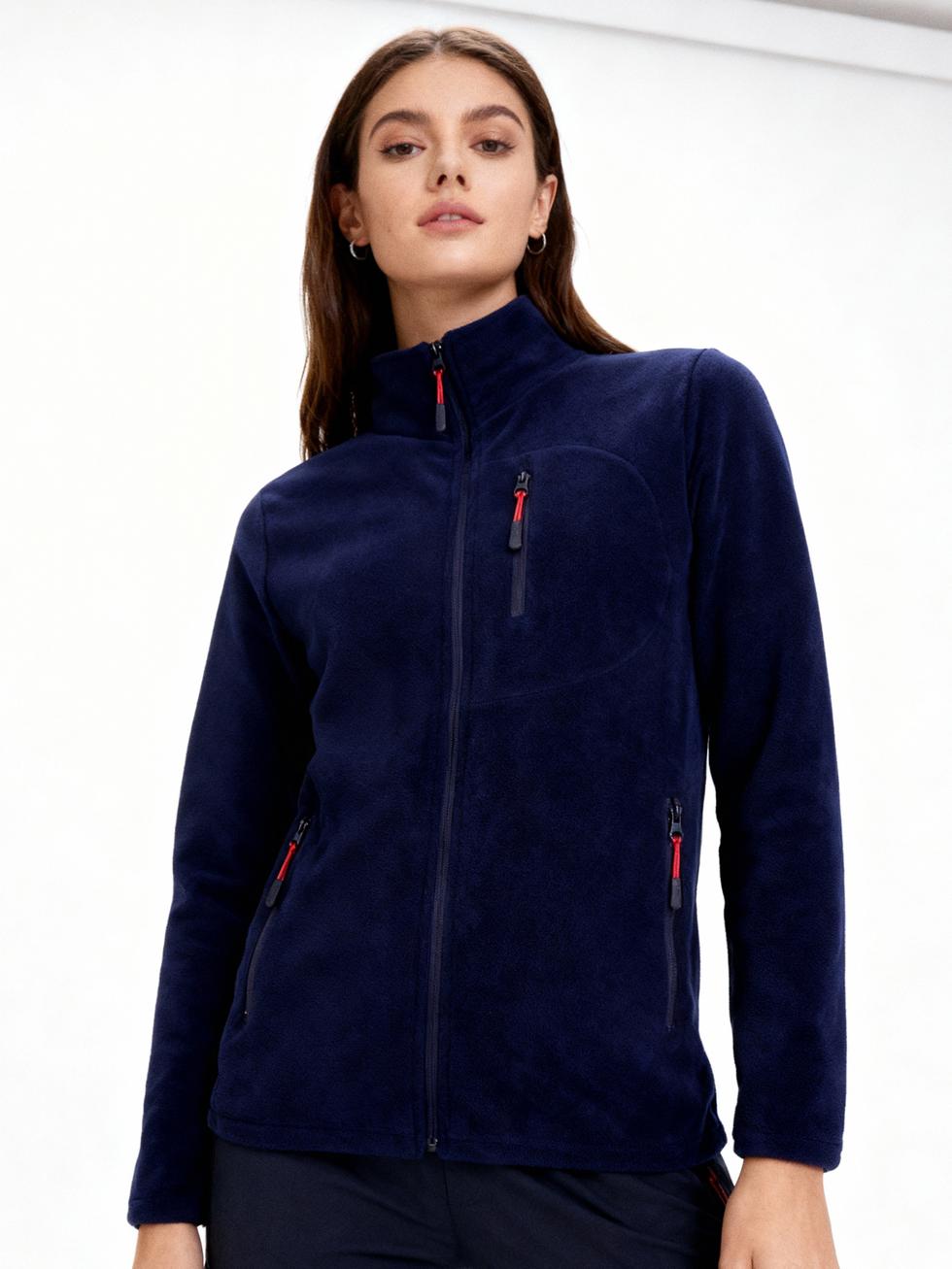 Kadın Extreme Rüzgar Geçirmez Cepli Outdoor Tam Fermuarlı Polar Ceket