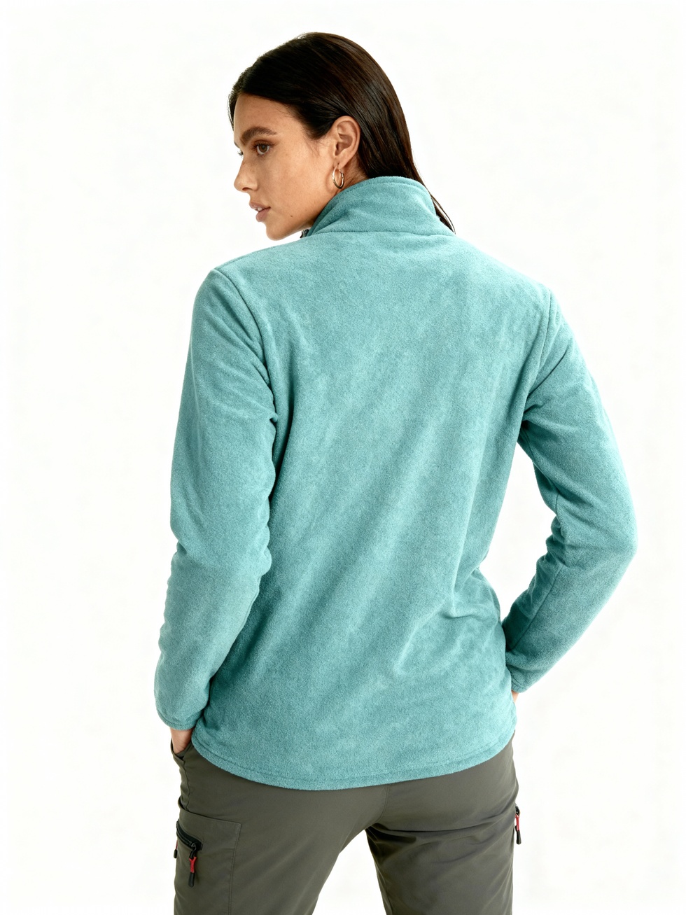 Kadın Extreme Rüzgar Geçirmez Cepli Outdoor Tam Fermuarlı Polar Ceket