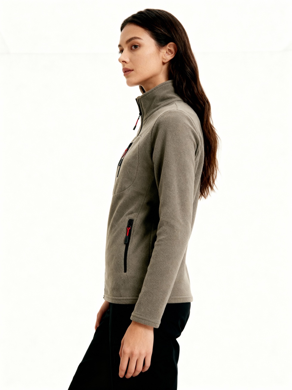 Kadın Extreme Rüzgar Geçirmez Cepli Outdoor Tam Fermuarlı Polar Ceket