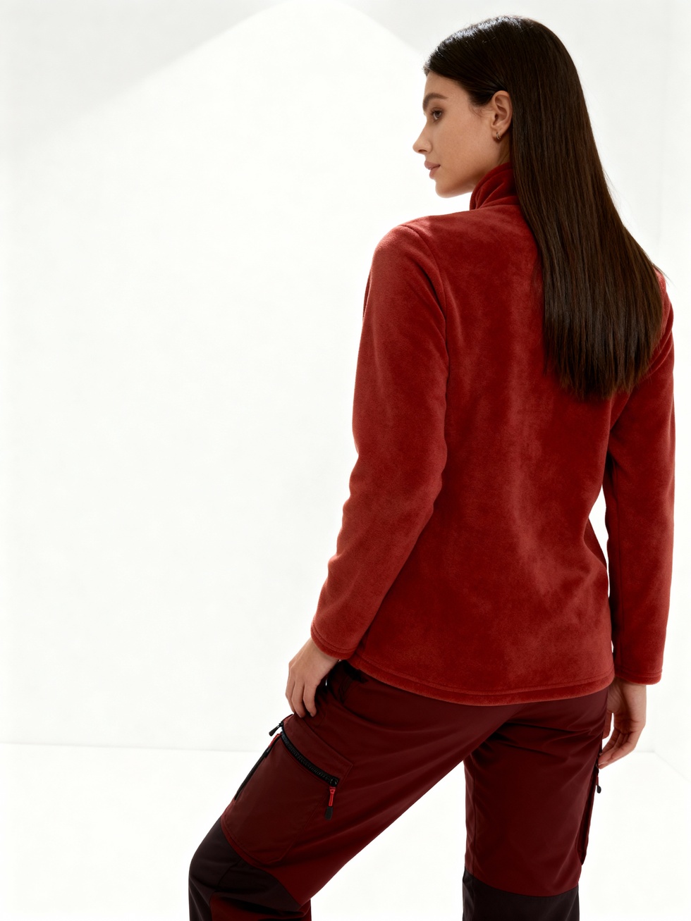 Kadın Extreme Rüzgar Geçirmez Cepli Outdoor Tam Fermuarlı Polar Ceket